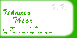 tihamer thier business card